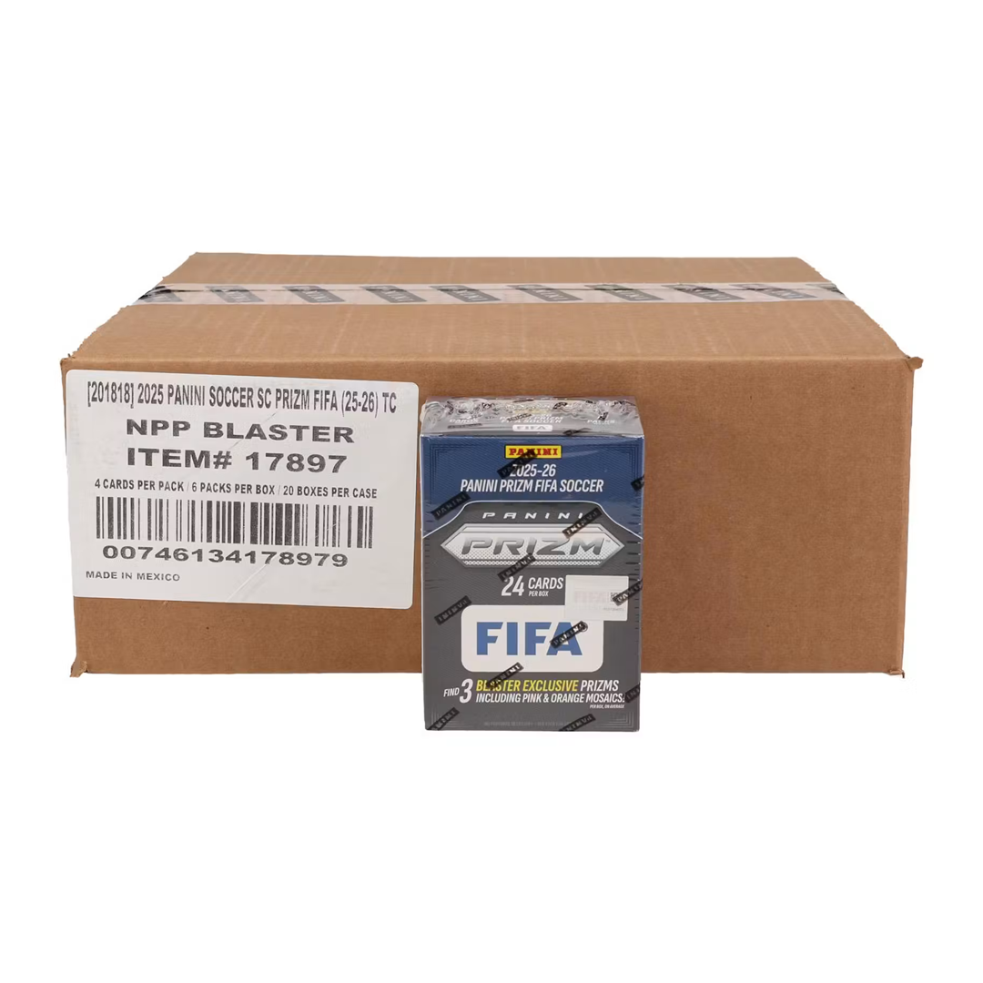 2025-26 Panini Prizm FIFA Soccer 6-Pack Blaster 20-Box Case