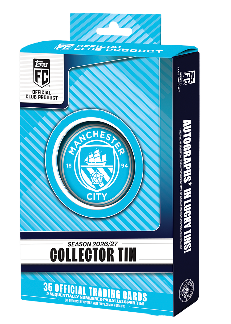 2026-27 Topps Soccer Manchester City FC Club Collector Tin 24-Tin Case