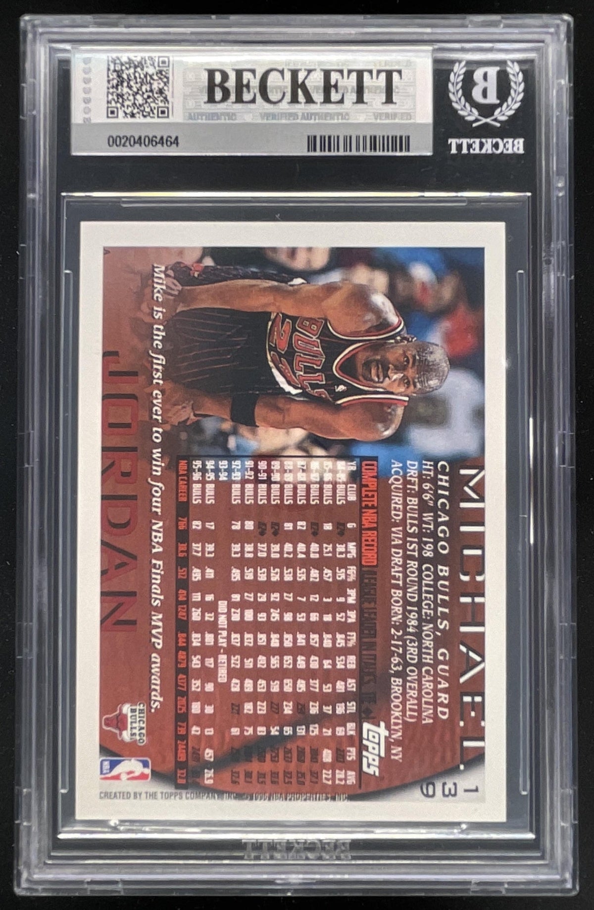 1996-97 Topps NBA at 50 #139 Michael Jordan BGS 8.5