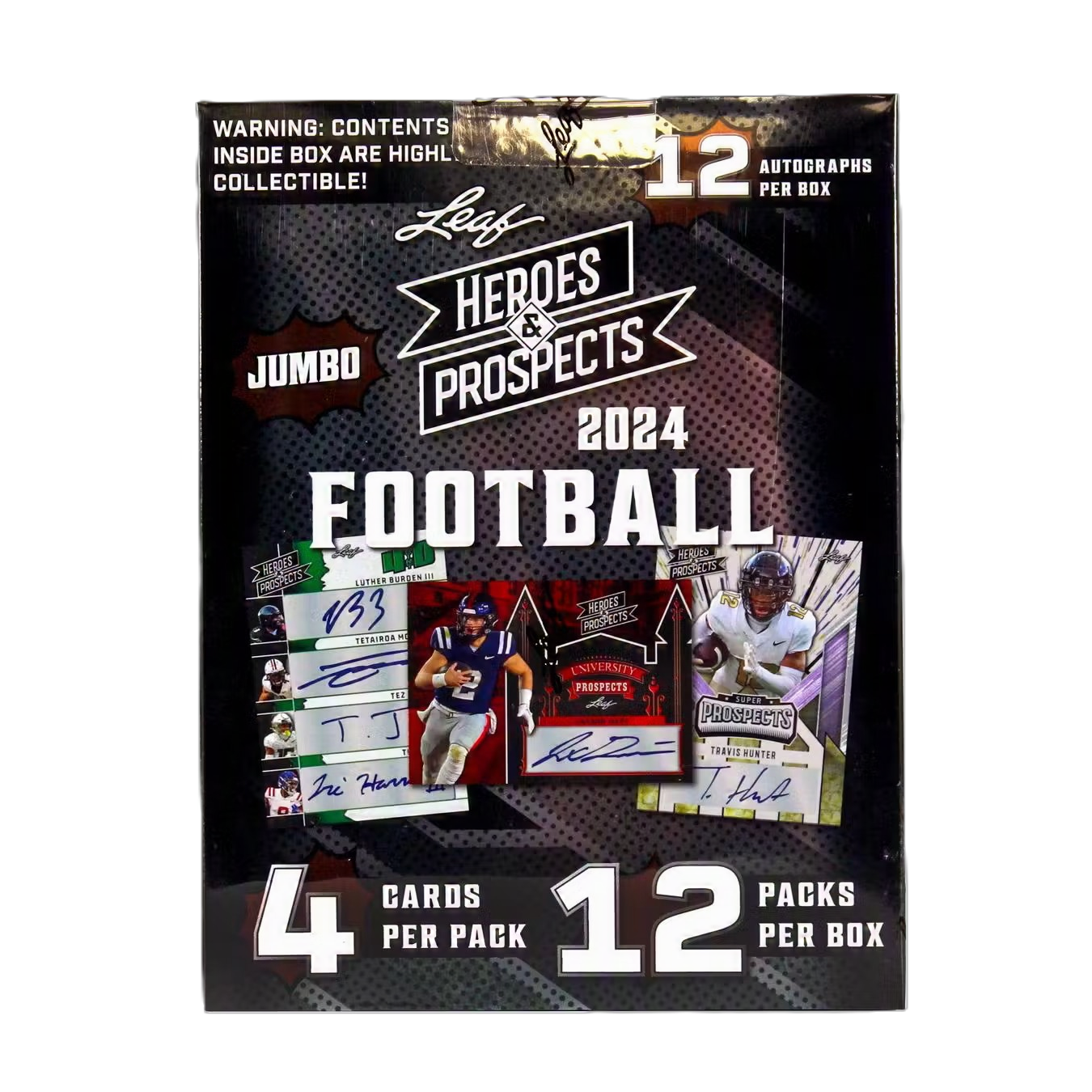 2024 Leaf Heroes & Prospects Football Jumbo Box