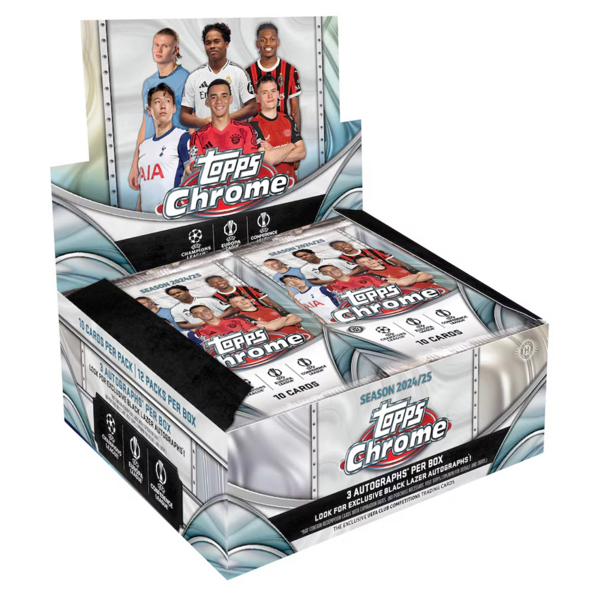 2024-25 Topps UEFA Club Competitions Chrome Soccer Jumbo Box