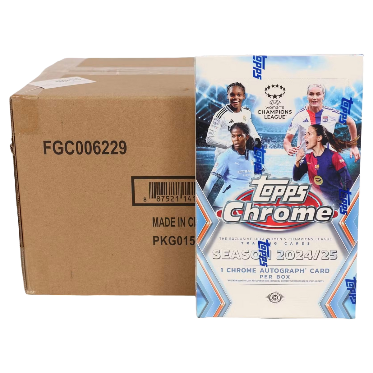 2024/25 Topps Chrome UEFA Women's Champions League Soccer Hobby 12-Box Case
