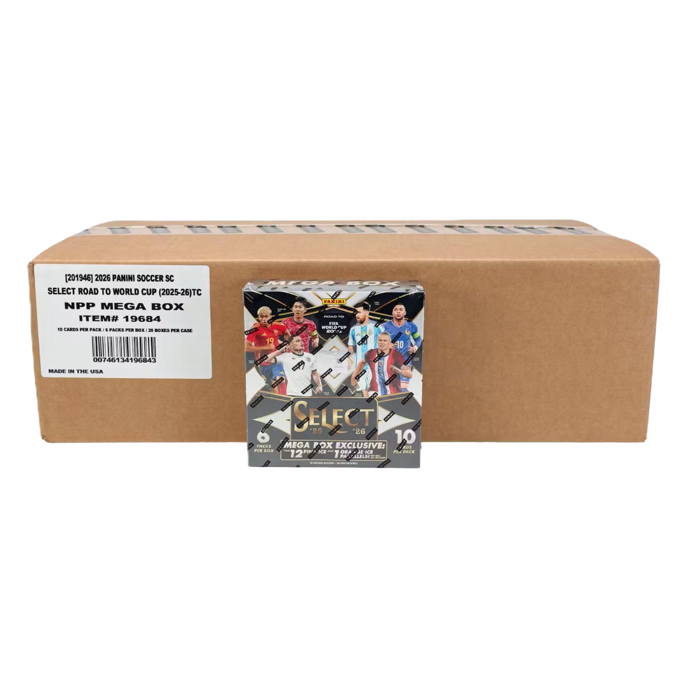 2025/26 Panini Select Road to FIFA World Cup Soccer Mega 20-Box Case