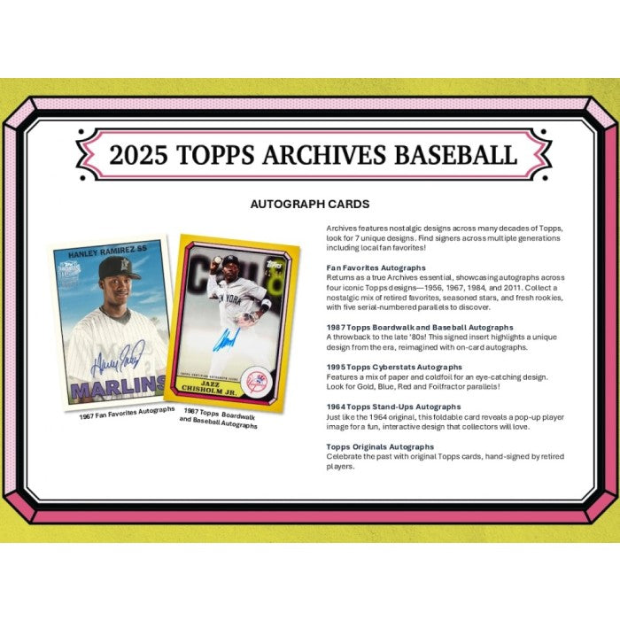 2025 Topps Archives Baseball Hobby 10-Box Case