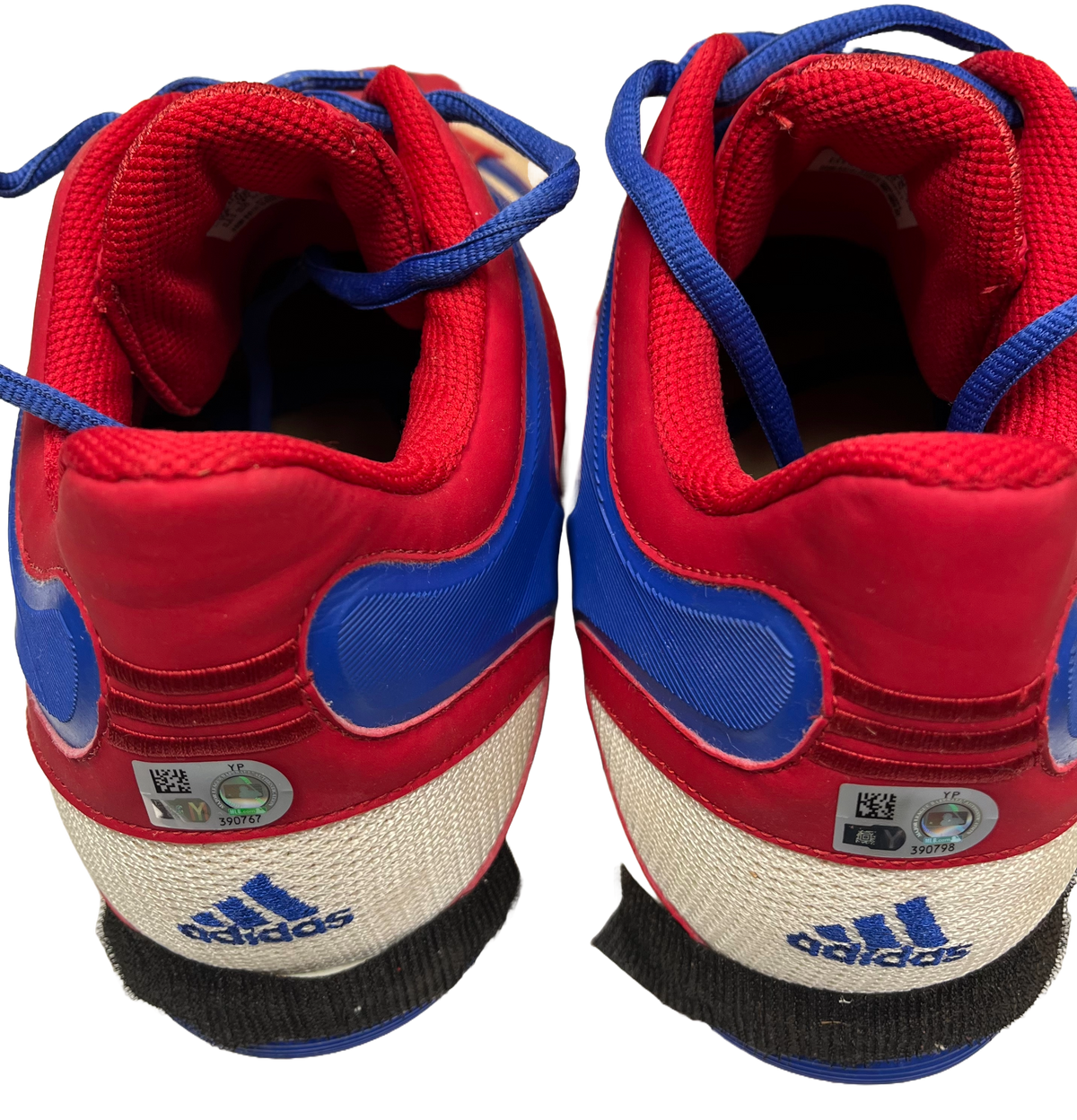Ryan Howard Autographed Adidas Red/White/ Blue Cleats - Player's Closet Project