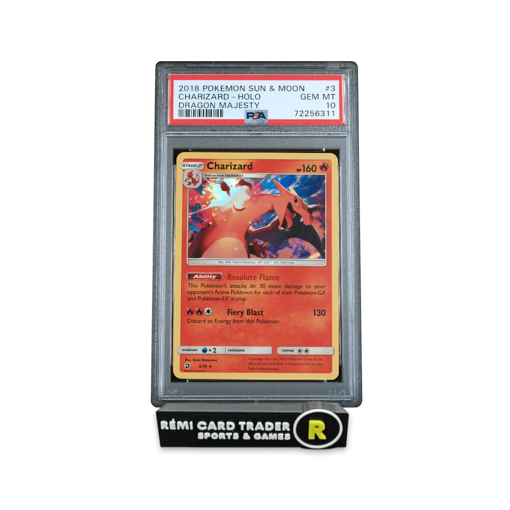 POKÉMON 2018 CHARIZARD (DRAGON MAJESTY) #3 PSA GEM MT 10
