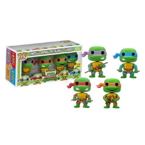 Teenage Mutant Ninja Turtles (Glow In The Dark), 4 Pack, Amazon Exclusive, (Condition 7/10)