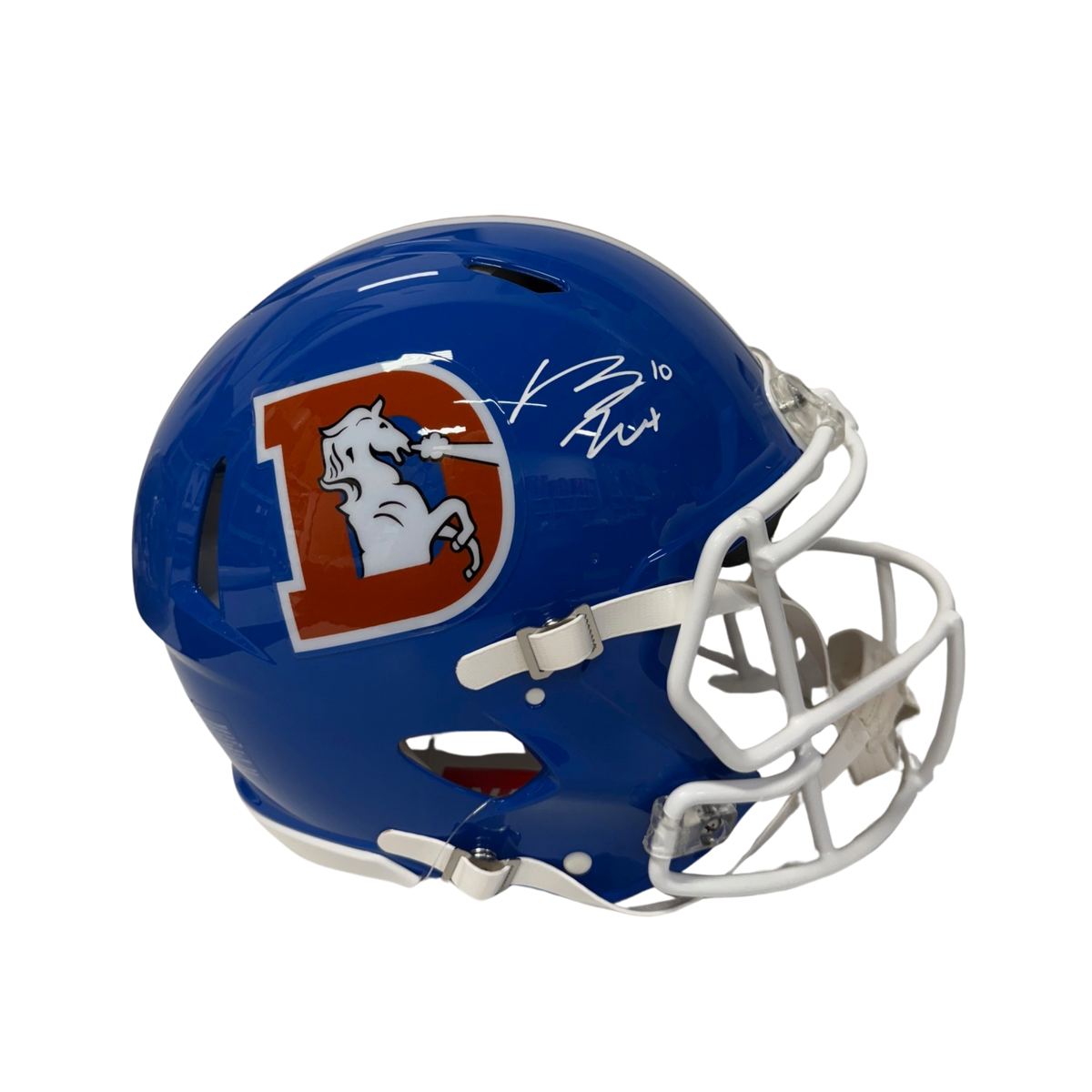 Bo Nix Autographed 1975'-1996' Denver Broncos Throwback SPEEDFLEX Authentic Football Helmet