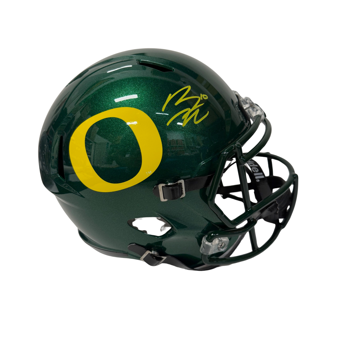 Bo Nix Autographed Oregon Ducks Green Authentic Helmet