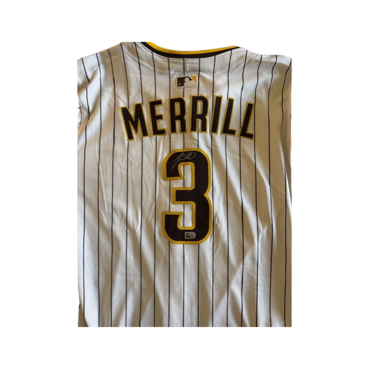 Jackson Merrill Autographed White San Diego Padres Authentic Jersey