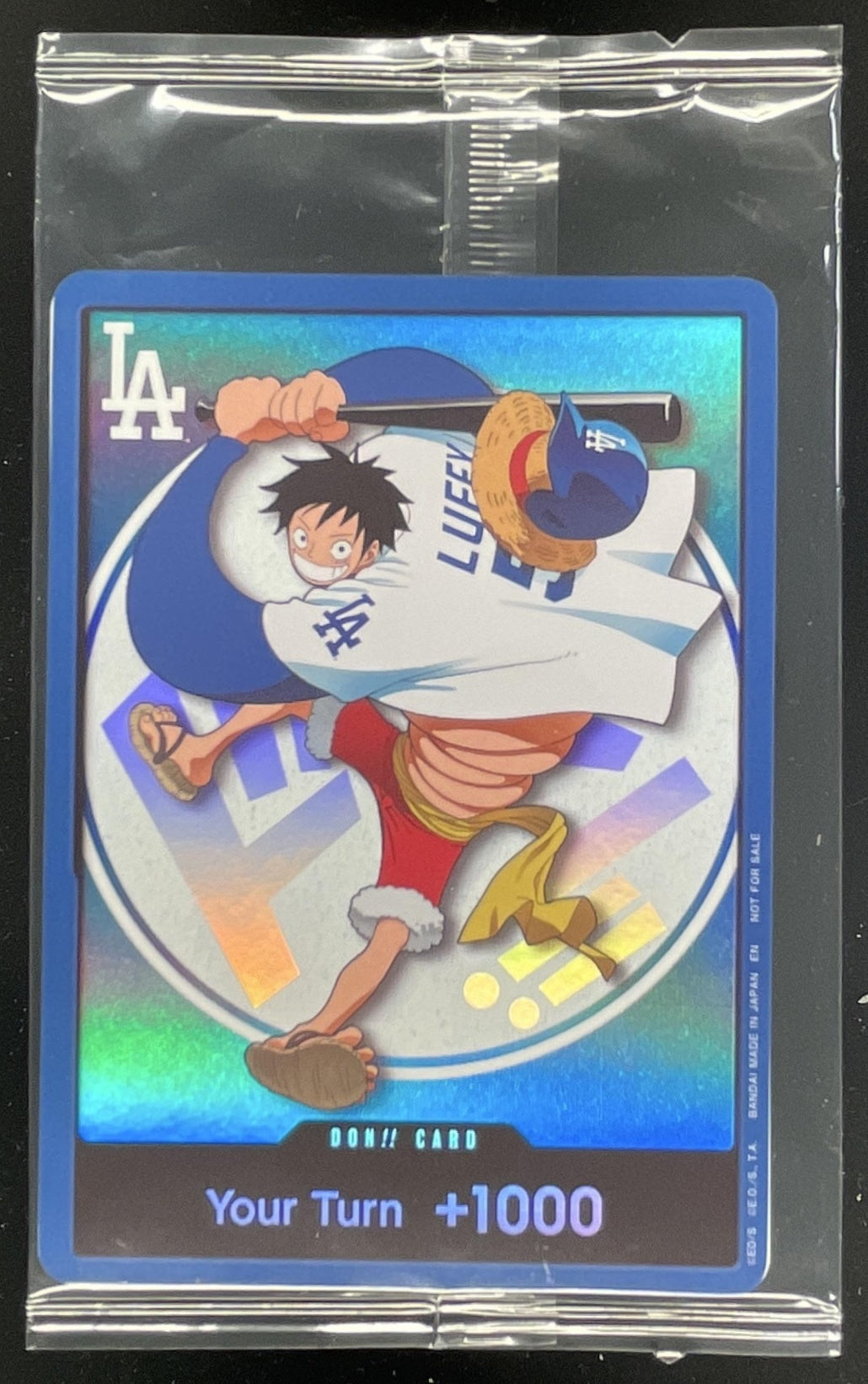 2026 One Piece LA Dodgers x One Piece Night Promo Don Card Monkey D Luffy Sealed