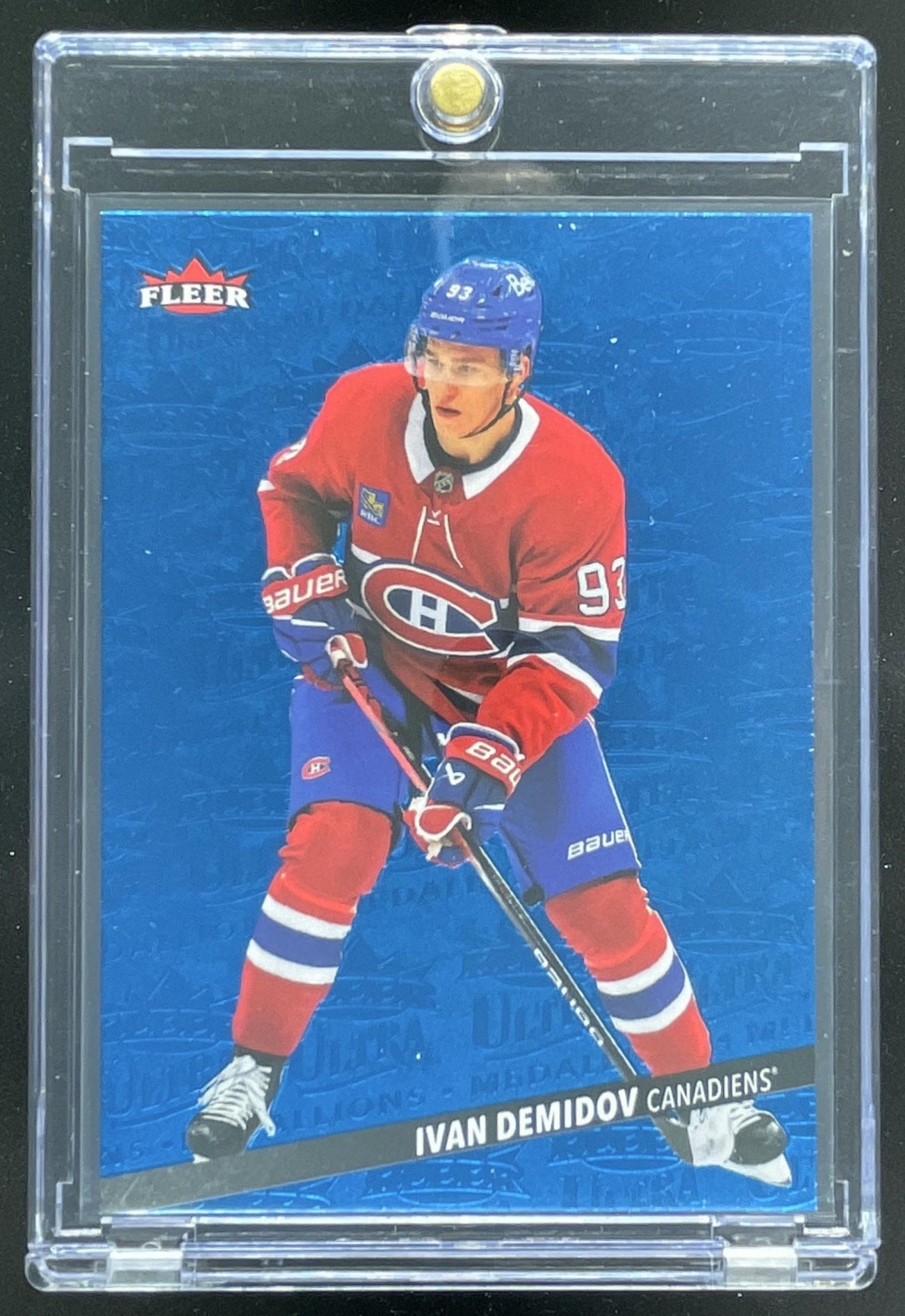 2025-26 Upper Deck Fleer Ultra Medallions Sapphire Blue #M-7 Ivan Demidov RC /25