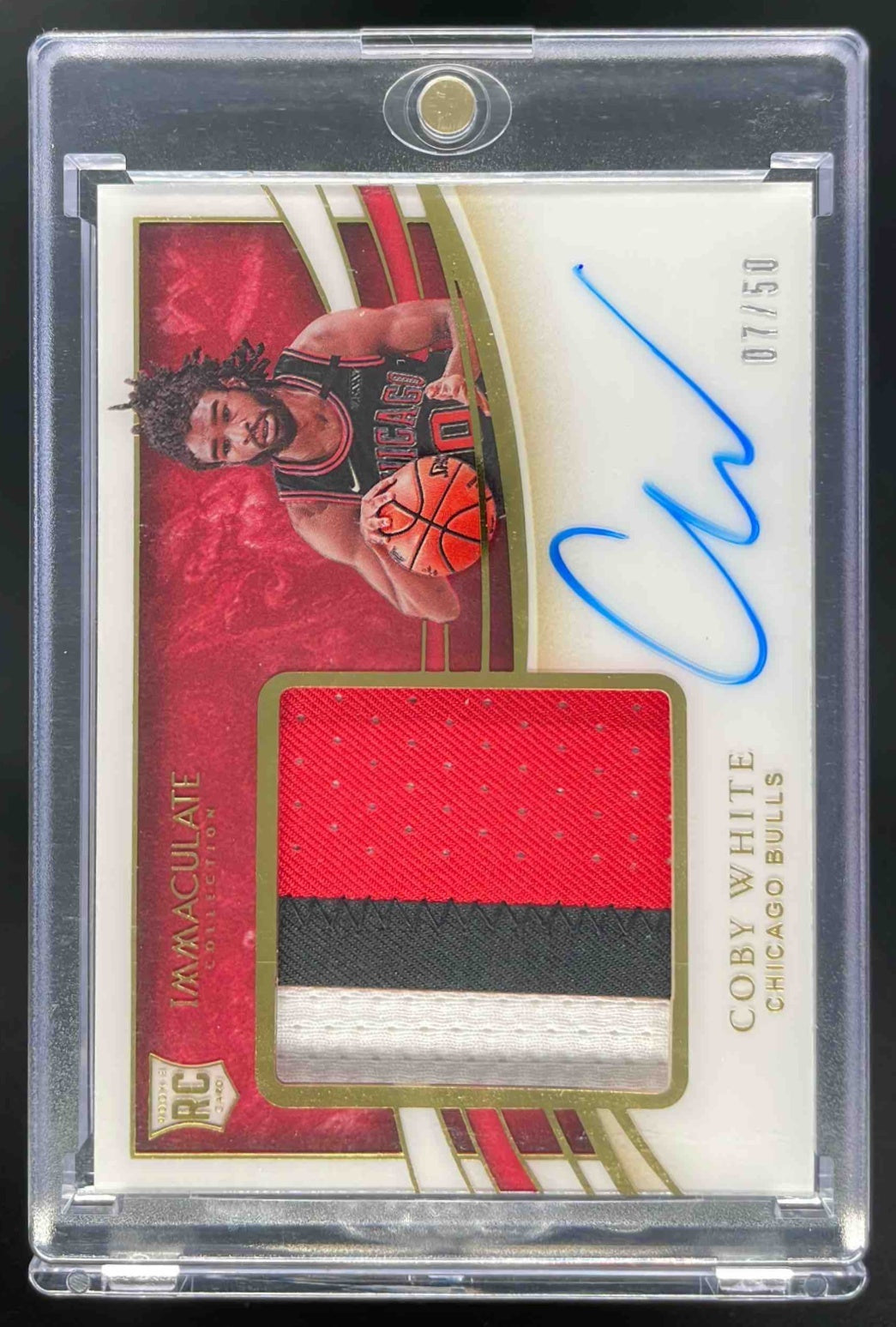 2019 Immaculate Collection Premium Patch Autographs Coby White RC Auto /50
