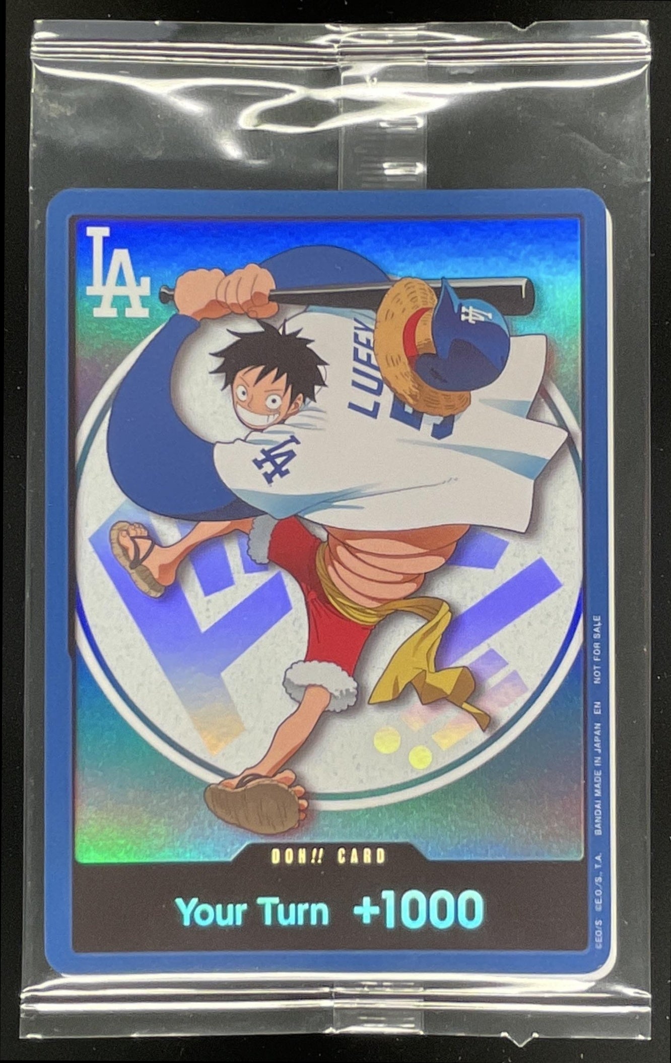 2026 One Piece LA Dodgers x One Piece Night Promo Don Card Monkey D Luffy Sealed