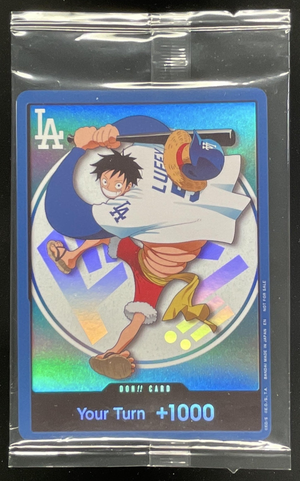 2026 One Piece LA Dodgers x One Piece Night Promo Don Card Monkey D Luffy Sealed