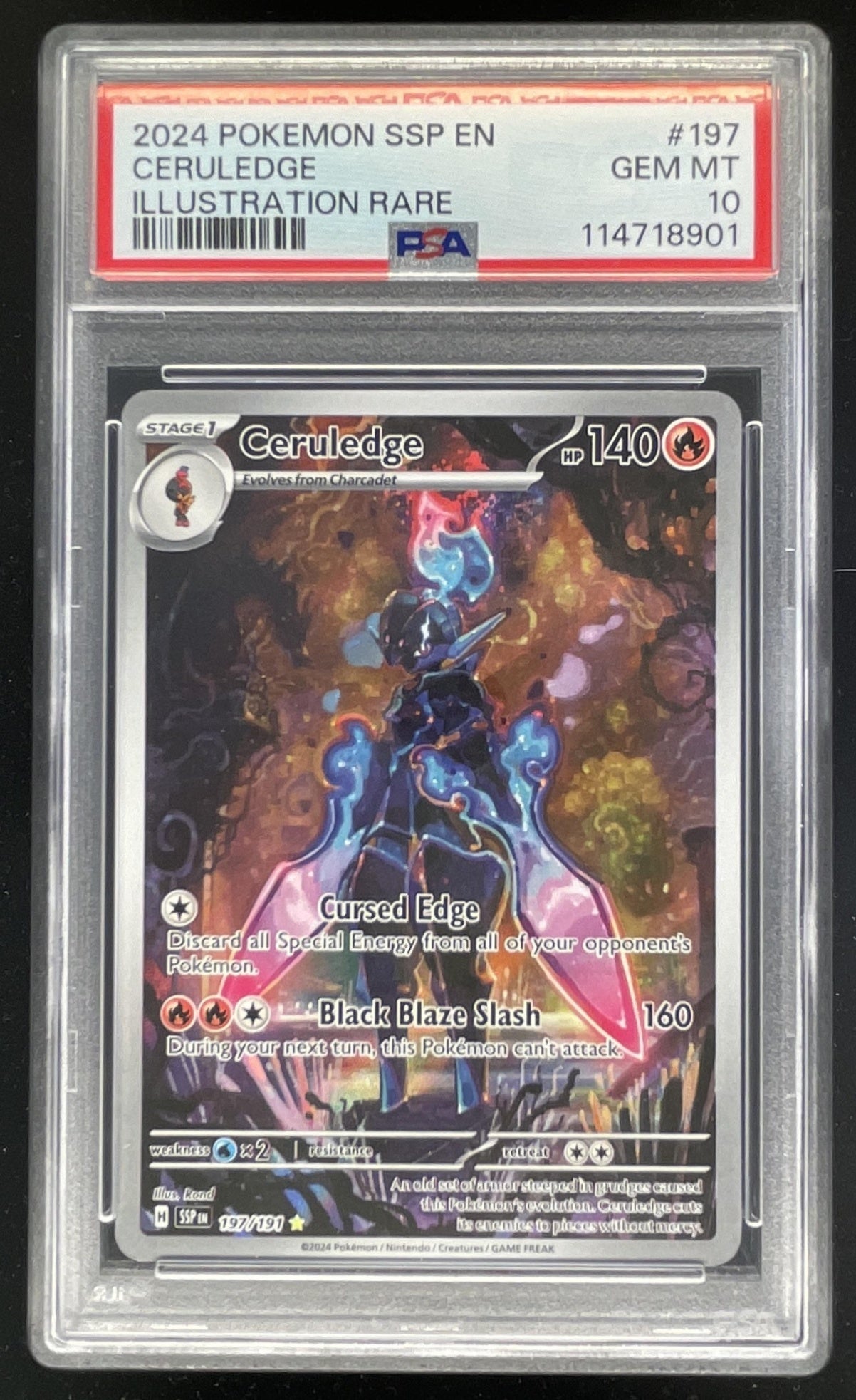 2024 Pokemon Surging Sparks #197/191 Ceruledge PSA 10