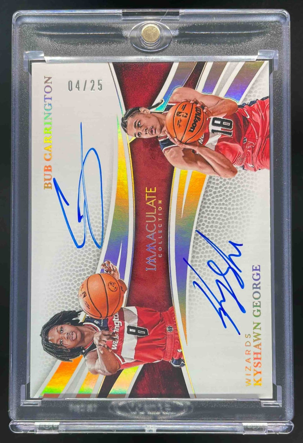 2024-25 Immaculate Collection Dual Auto Bub Carrington Kyshawn George /25