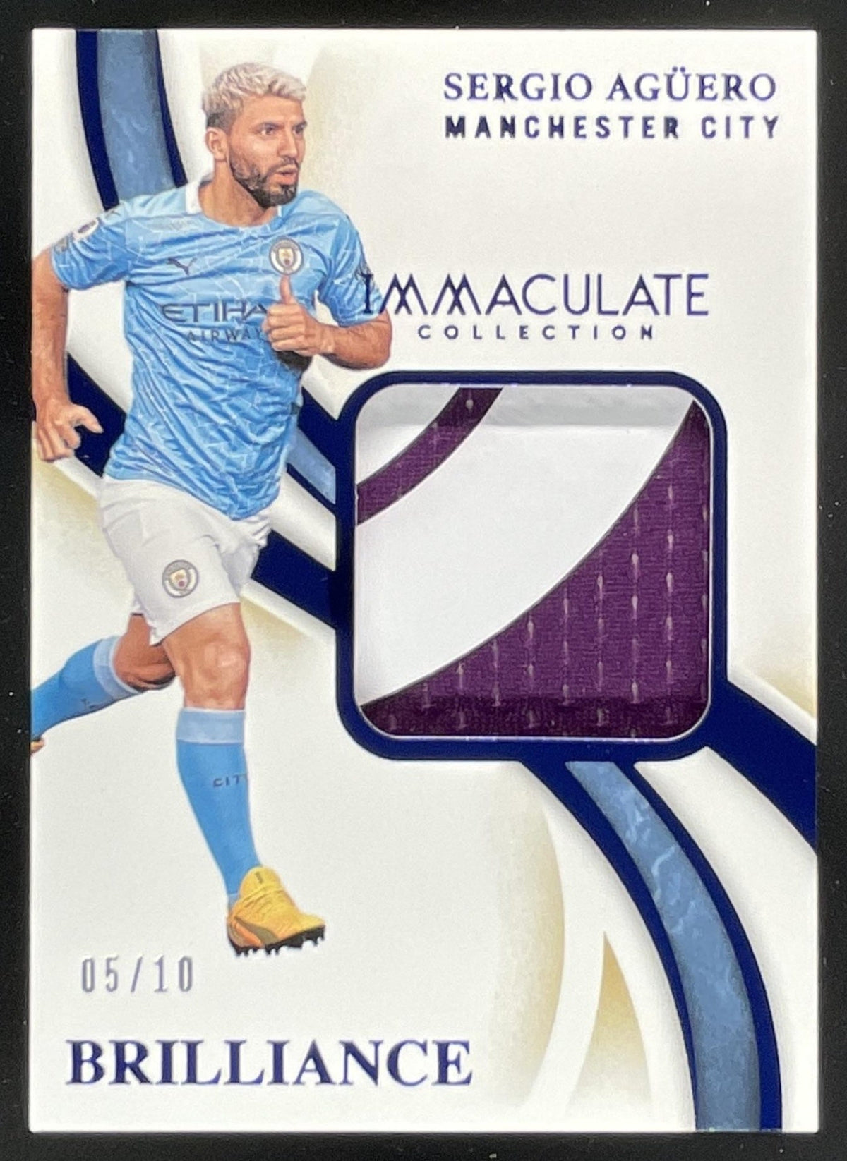 2020-21 Panini Immaculate Collection Brilliance Sapphire #B-SA Sergio Aguero /10