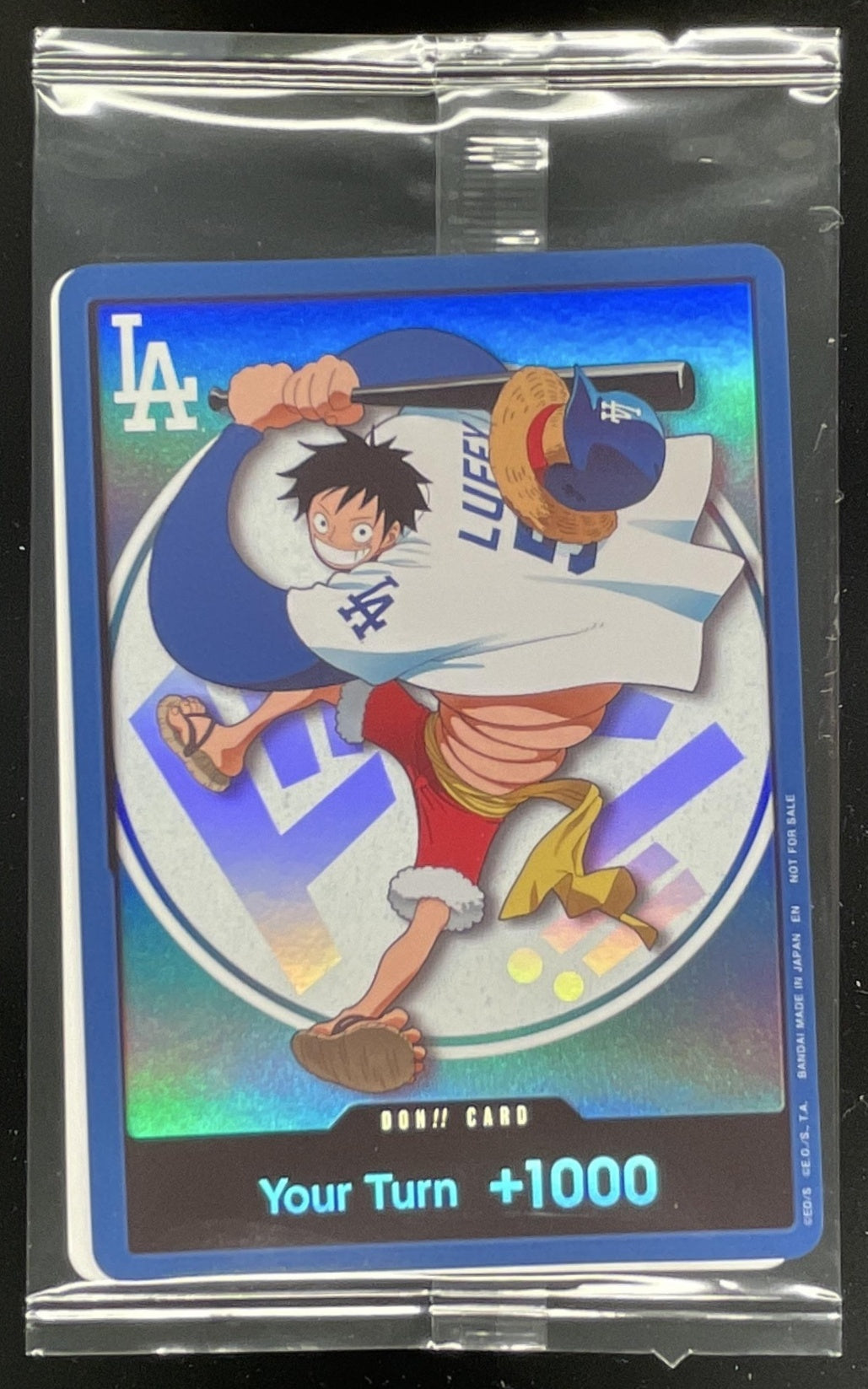 2026 One Piece LA Dodgers x One Piece Night Promo Don Card Monkey D Luffy Sealed