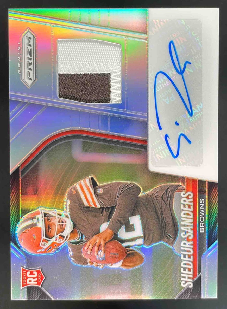 2025 Panini Prizm Rookie Patch Silver Prizm #RPH-SSS Shedeur Sanders RC Auto /99