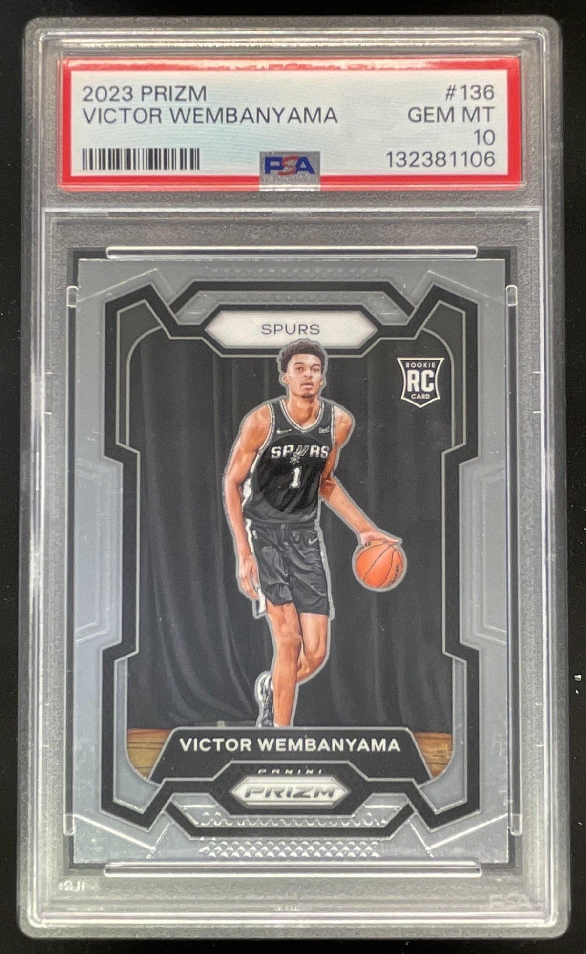 2023-24 Panini Prizm #136 Victor Wembanyama RC PSA 10