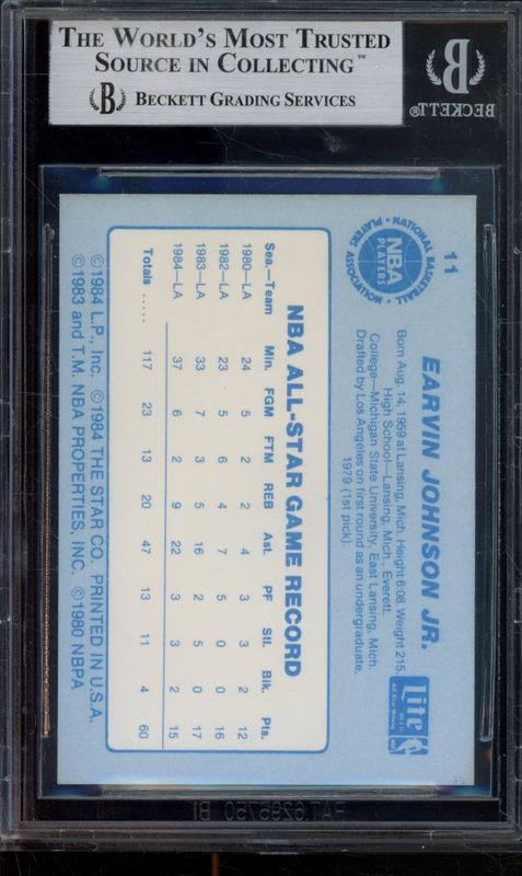 1985 Star Lite All-Stars Magic Johnson #11 BGS 8.5