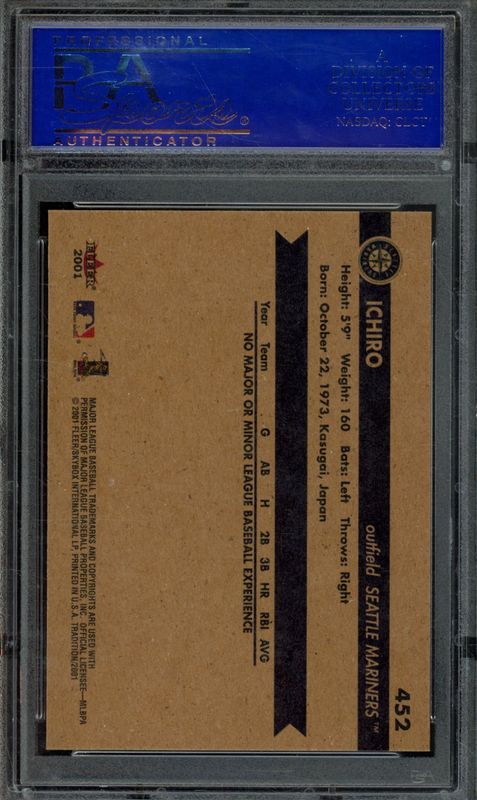 2001 Fleer Ichiro #452 PSA 10