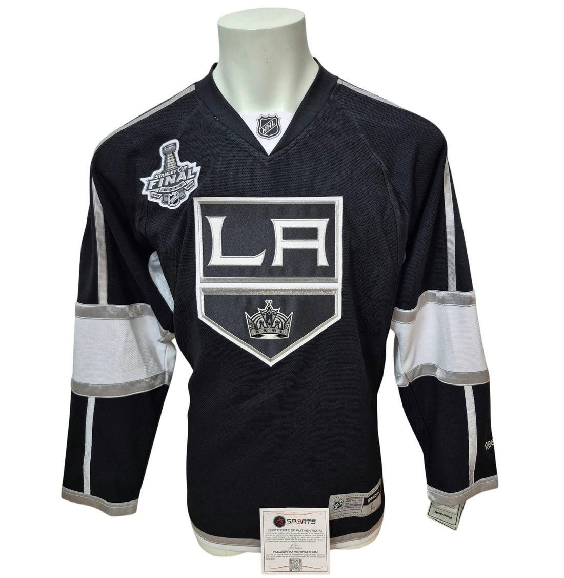 Chandail officiel Reebok vintage signé - Drew Doughty domicile inscrit AJs coa