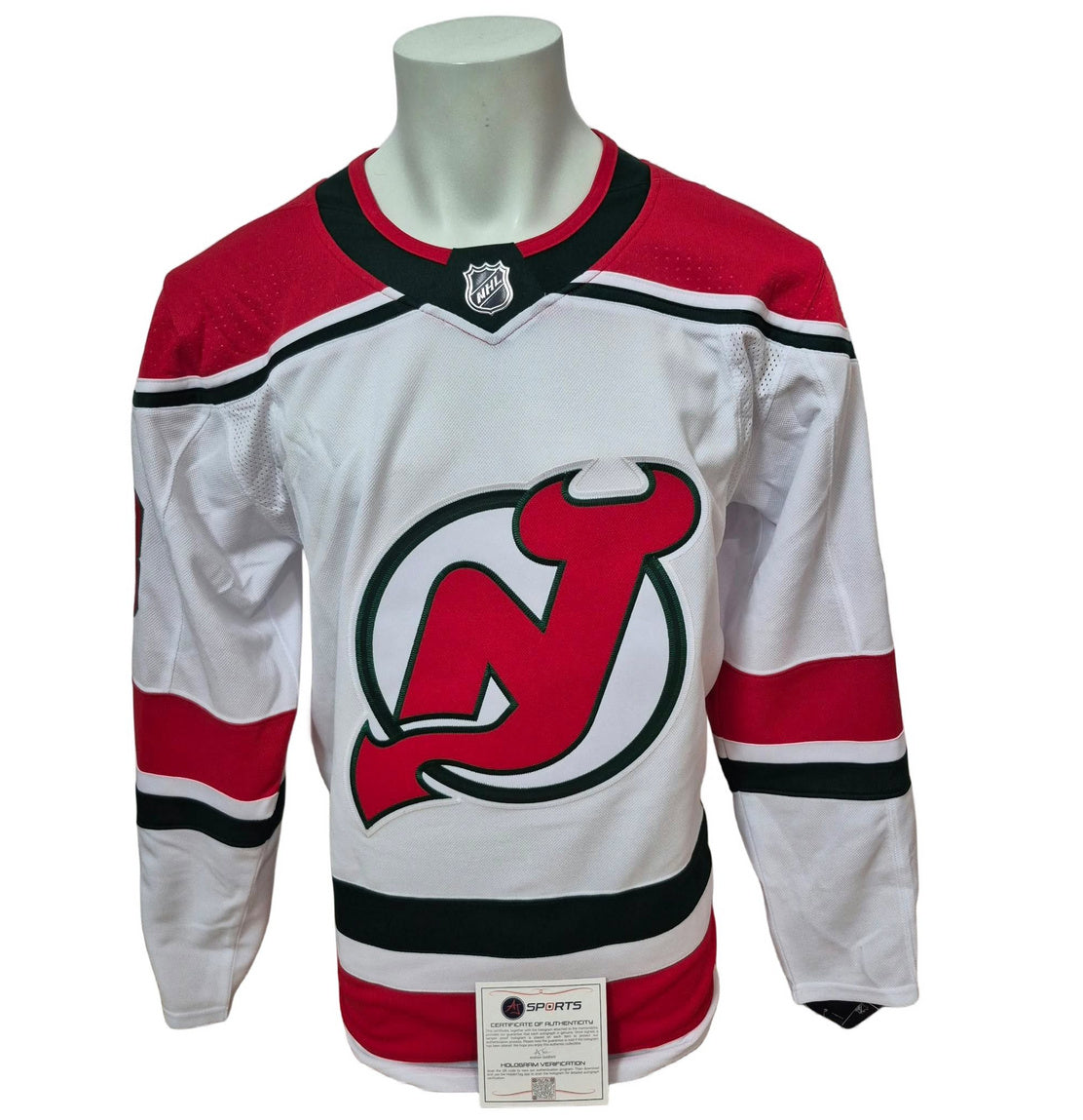 Chandail officiel Adidas signé - Nico Hischier alternate AJS coa