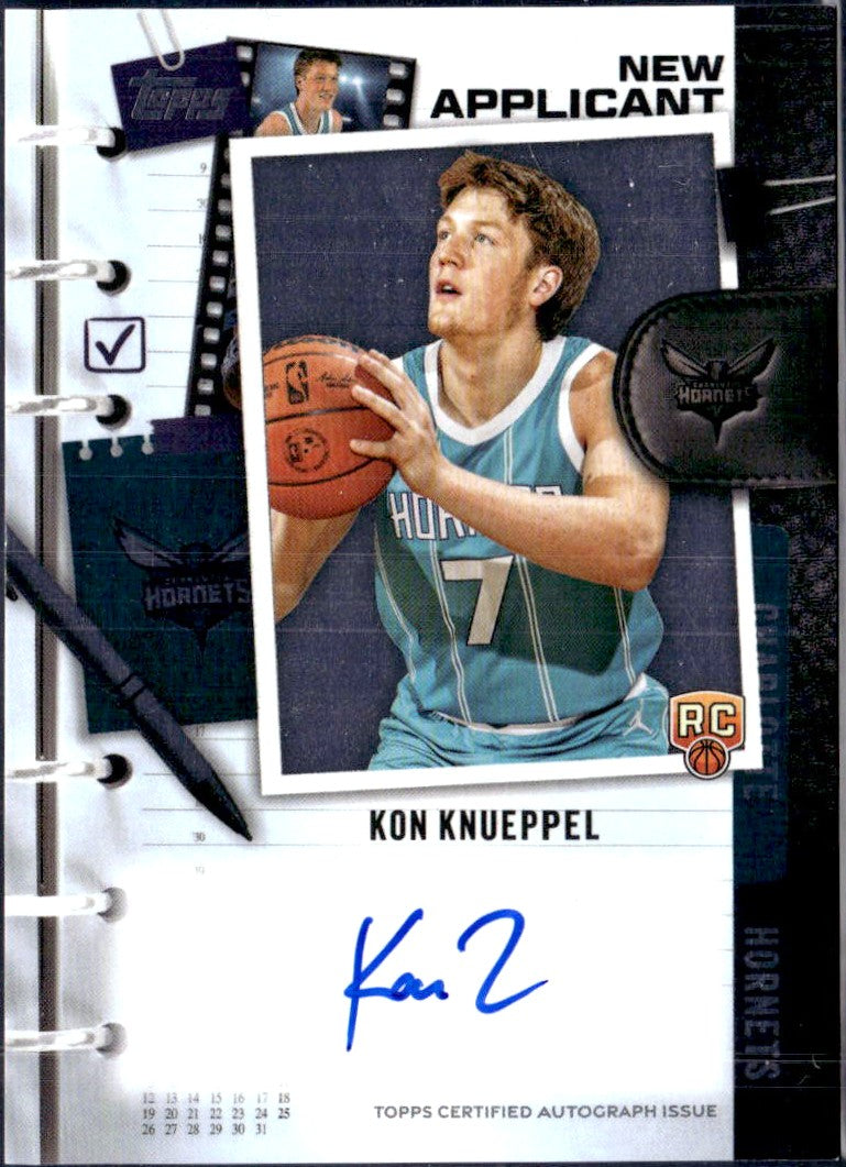 Kon Knueppel RC 2025-26 Topps New Applicant Rookie Auto