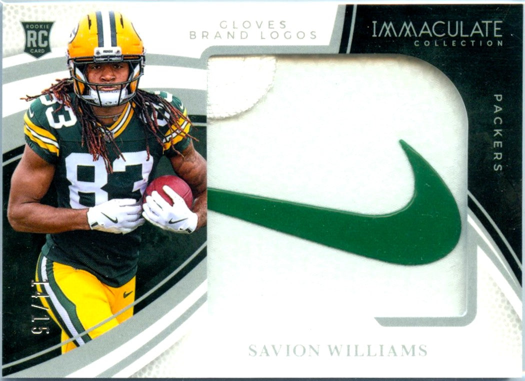 Savion Williams RC 2025 Immaculate Glove Nike Swoosh Rookie Patch SP 14/15