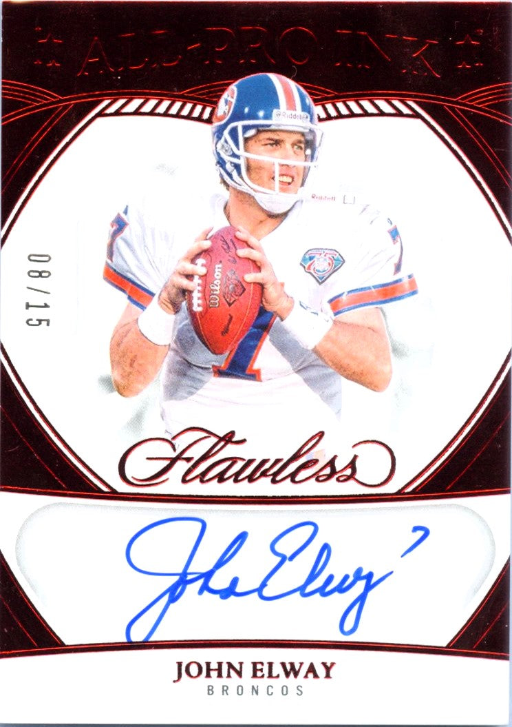 John Elway 2025 Flawless Ruby Red All Pro Ink Auto SP 8/15