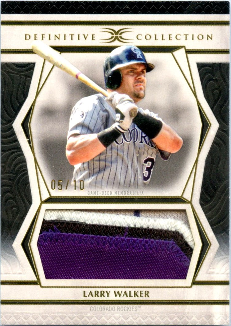 Larry Walker 2025 Topps Definitive Collection Game Used Patch SP 5/10