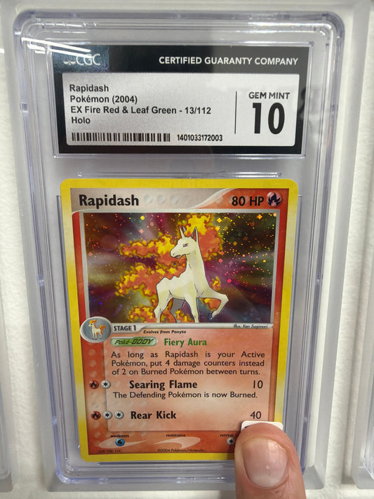 RAPIDASH HOLO POKEMON 2004 EX FIRE RED & LEAF GREEN 13/112 CGC GEM MINT 10
