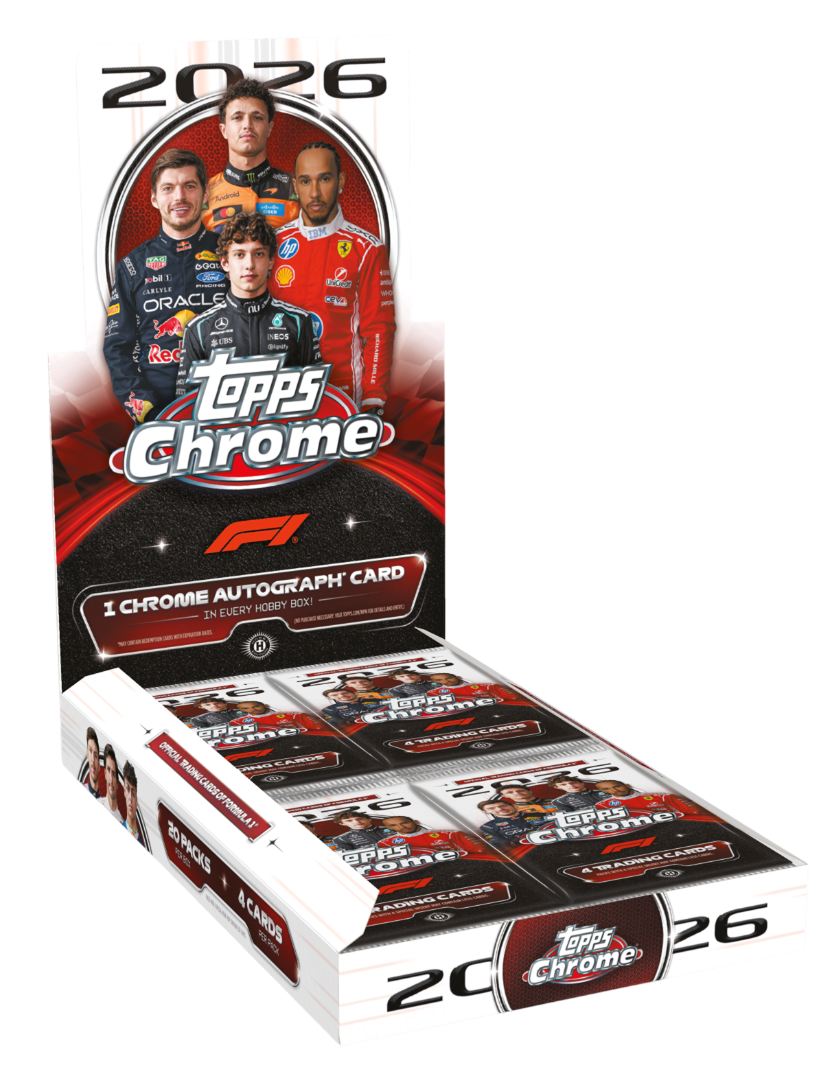 2026 Topps Chrome Formula 1 Hobby 12-Box Case - PRESALE