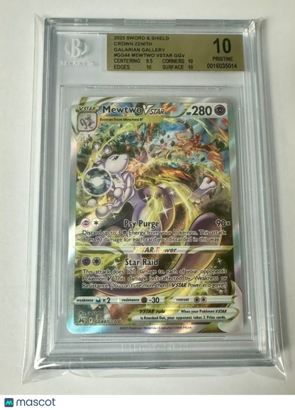 2023 SWSH Crown Zenith: Galarian Gallery Mewtwo VStar BGS Pristine 10 #GG44/GG70