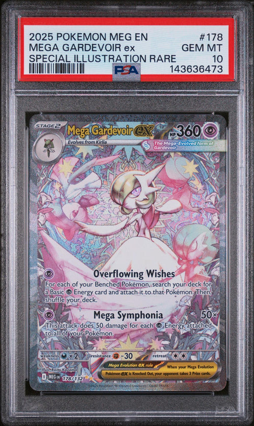 2025 Pokemon Mega Evolution Special Illustration Rare Mega Gardevoir Ex #178 PSA 10