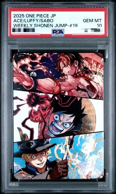 〔PSA10〕[] ACE/LUFFY/SABO 〈SHONEN JUMP #19〉