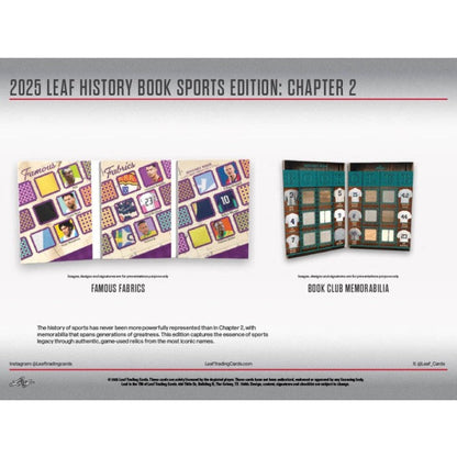 2025 Leaf History Book Sports Edition: Chapter 2 Hobby Box