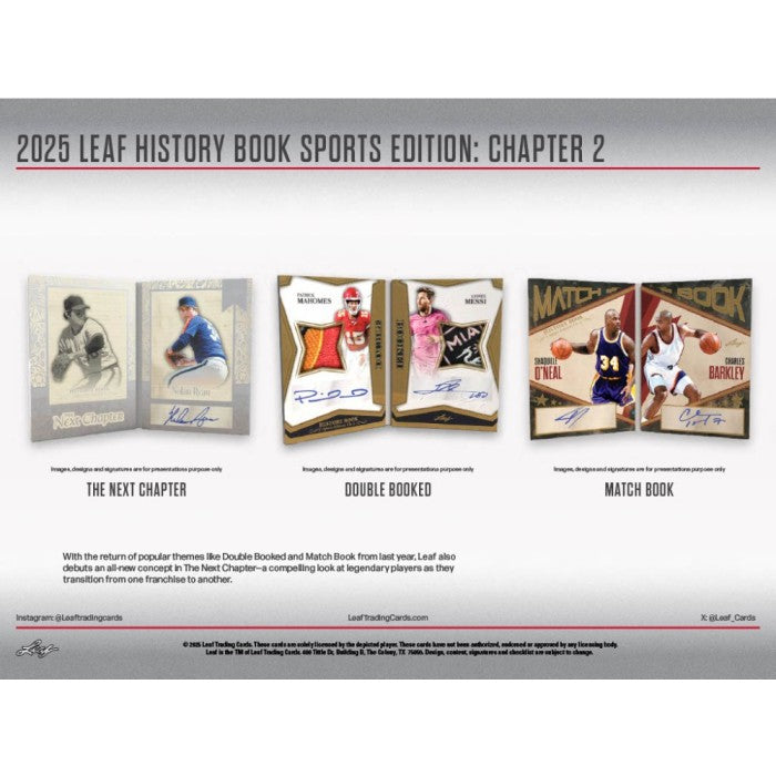 2025 Leaf History Book Sports Edition: Chapter 2 Hobby Box