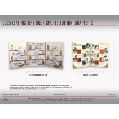 2025 Leaf History Book Sports Edition: Chapter 2 Hobby Box