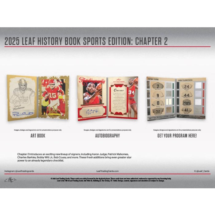 2025 Leaf History Book Sports Edition: Chapter 2 Hobby Box