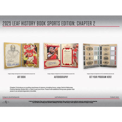 2025 Leaf History Book Sports Edition: Chapter 2 Hobby Box