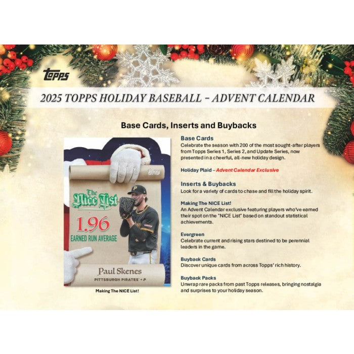 2025 Topps Holiday Baseball Advent Calendar Case (8 Boxes)