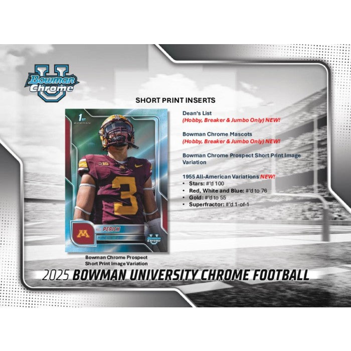 2025 Bowman University Chrome Football Hobby Box