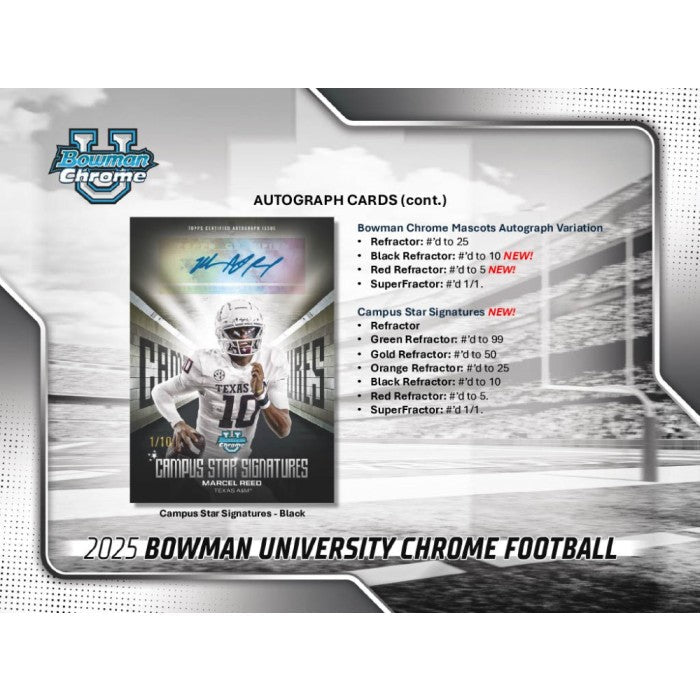 2025 Bowman University Chrome Football Breaker Delight Box