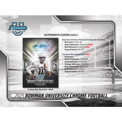 2025 Bowman University Chrome Football Breaker Delight Box