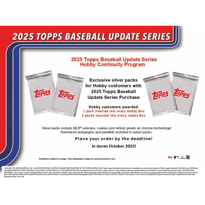 2025 Topps Update Series Baseball Hobby Box