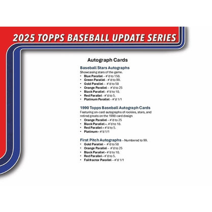 2025 Topps Updates Baseball Fanatics Exclusive Value 40-Box Case