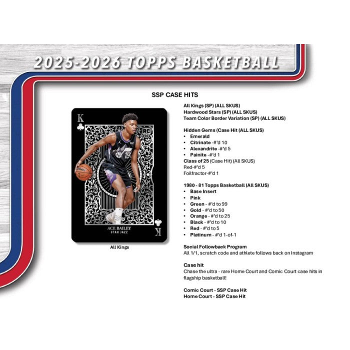 2025/26 Topps Flagship Basketball Hobby Case (12 Boxes)